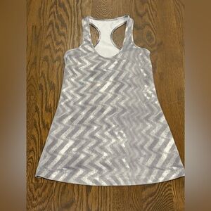 EUC Lululemon Gray Razorback Tank, Tag Removed but Size 4